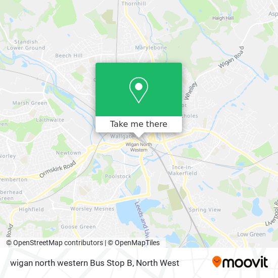 wigan north western Bus Stop B map