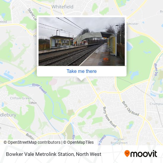 Bowker Vale Metrolink Station map