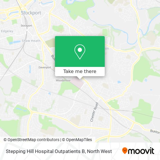 Stepping Hill Hospital Outpatients B map