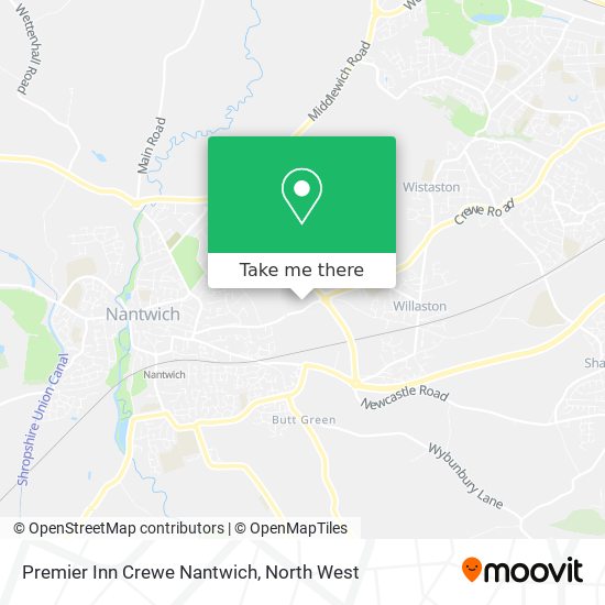Premier Inn Crewe Nantwich map