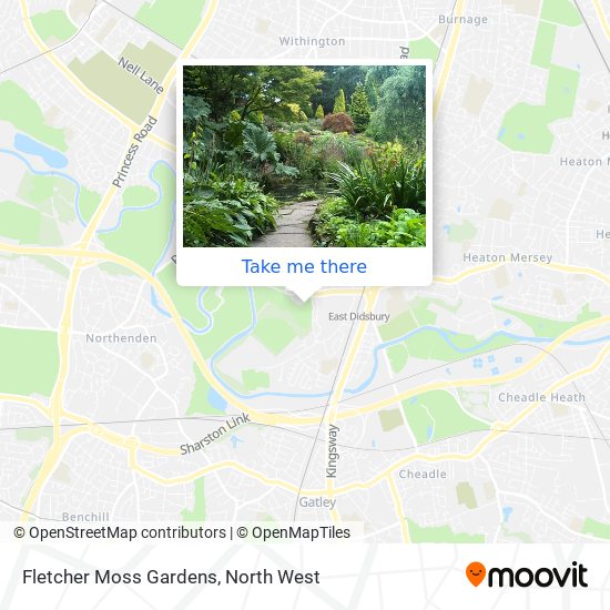 Fletcher Moss Gardens map