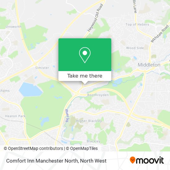 Comfort Inn Manchester North map