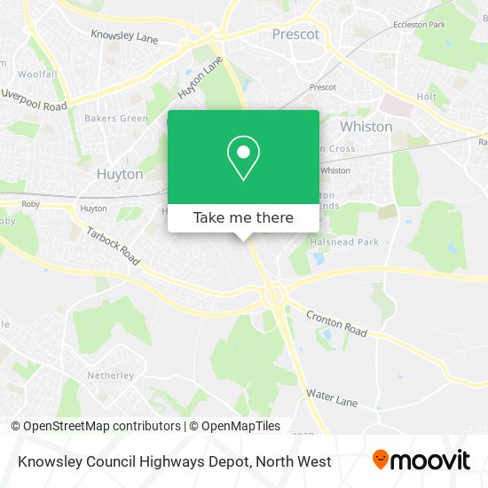 Knowsley Council Highways Depot map