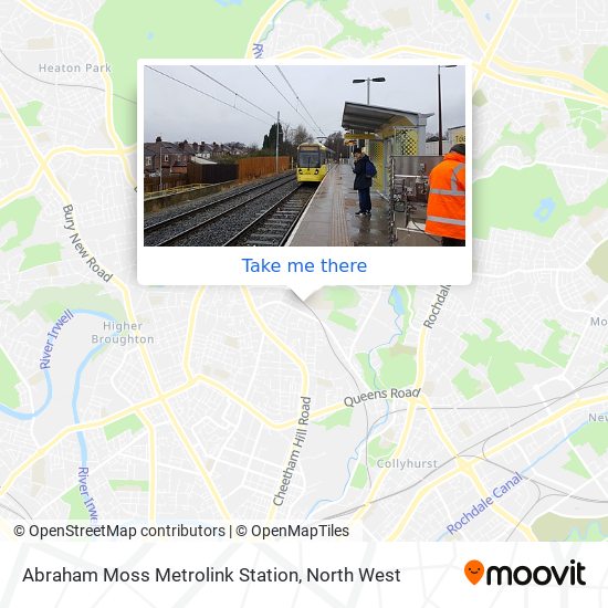Abraham Moss Metrolink Station map