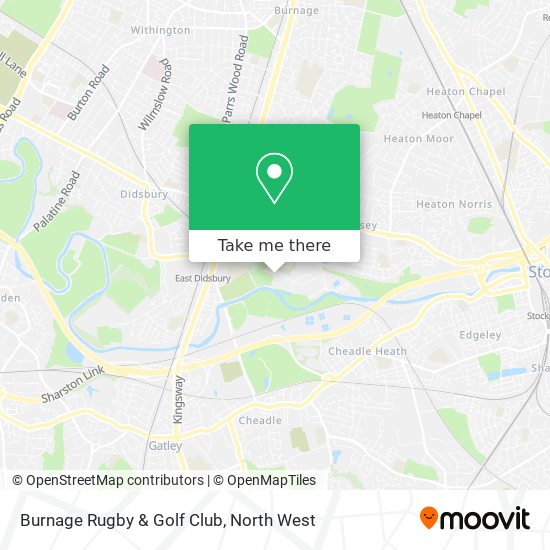 Burnage Rugby & Golf Club map