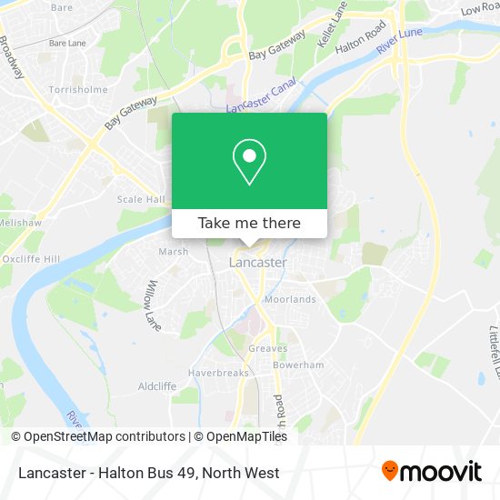 Lancaster - Halton Bus 49 map