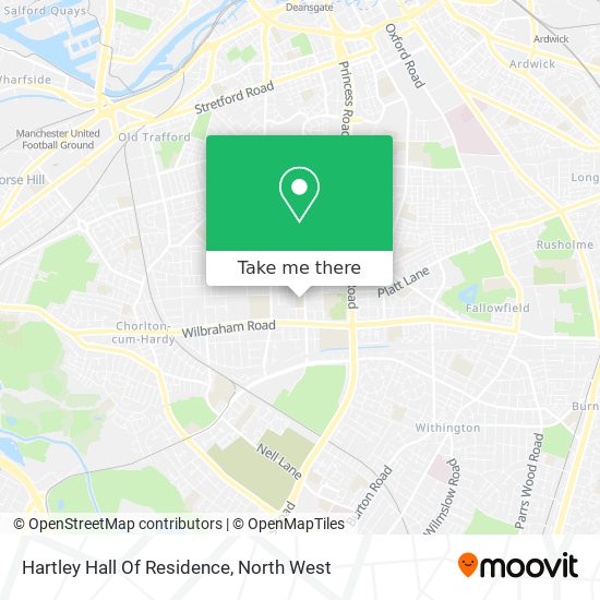 Hartley Hall Of Residence map