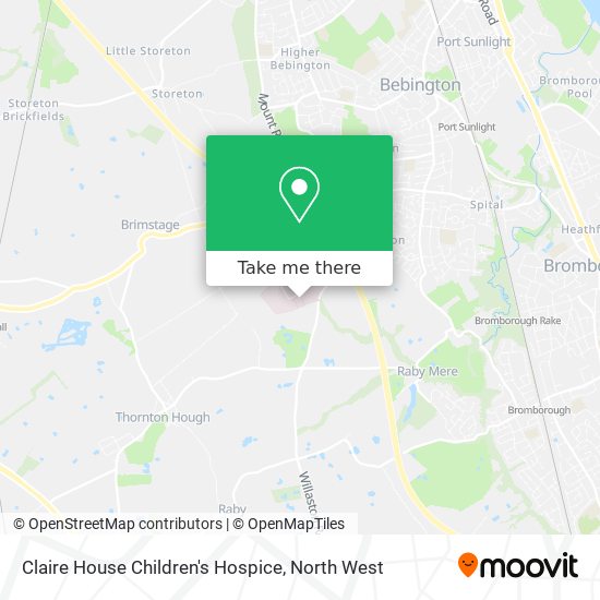 Claire House Children's Hospice map
