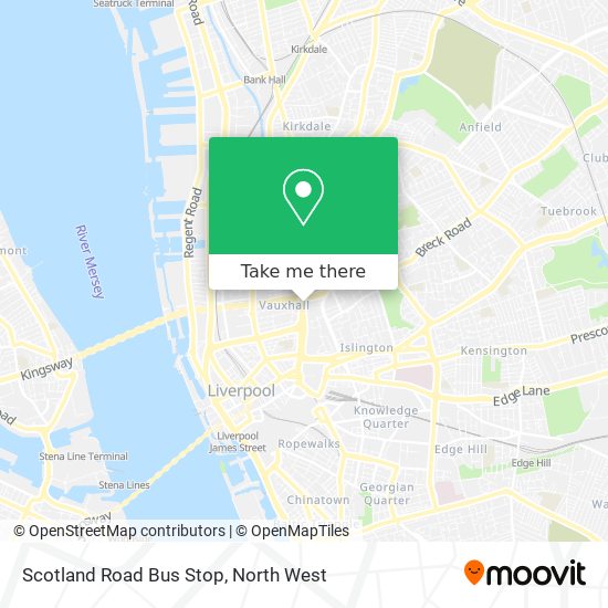 Scotland Road Bus Stop map