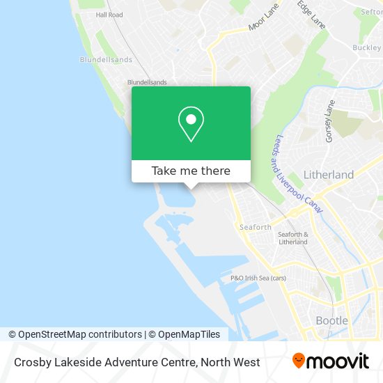 Crosby Lakeside Adventure Centre map
