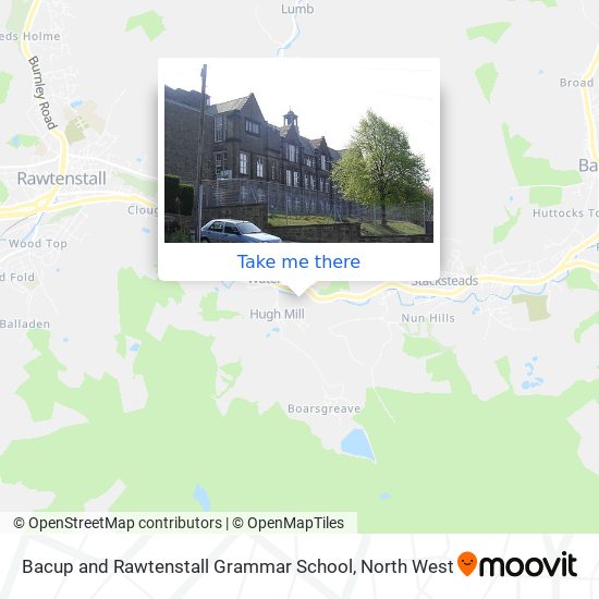 Bacup and Rawtenstall Grammar School map