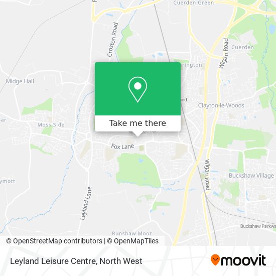 Leyland Leisure Centre map