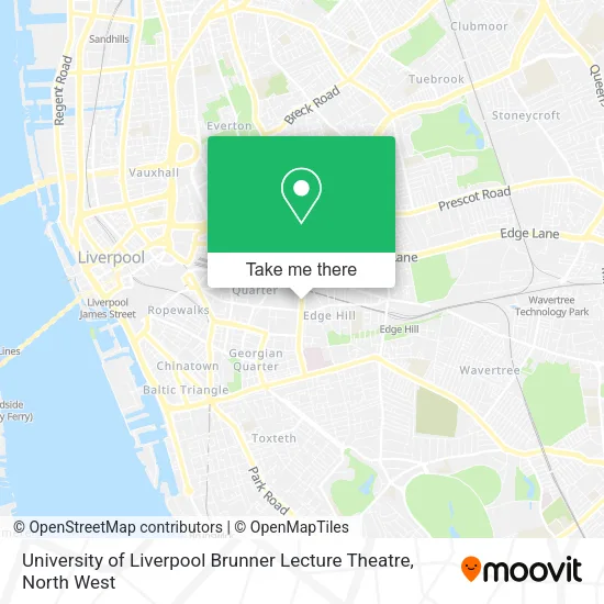 University of Liverpool Brunner Lecture Theatre map
