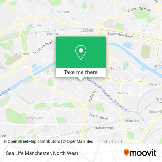 Sea Life Manchester map