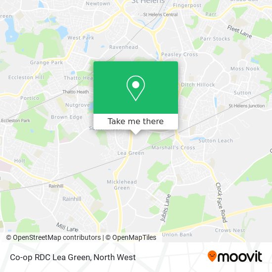 Co-op RDC Lea Green map