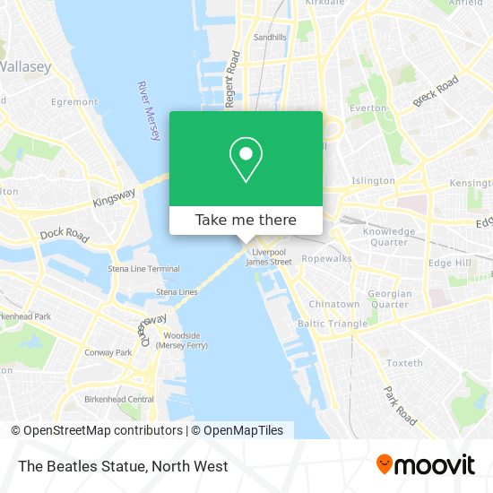 The Beatles Statue map