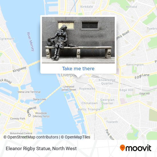 Eleanor Rigby Statue map