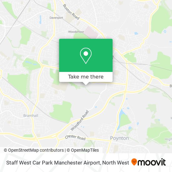 Staff West Car Park Manchester Airport map