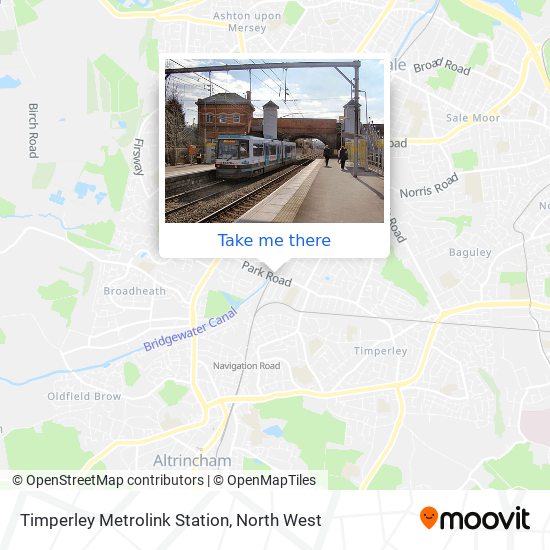 Timperley Metrolink Station map