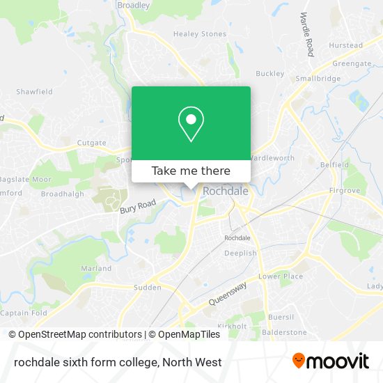 rochdale sixth form college map