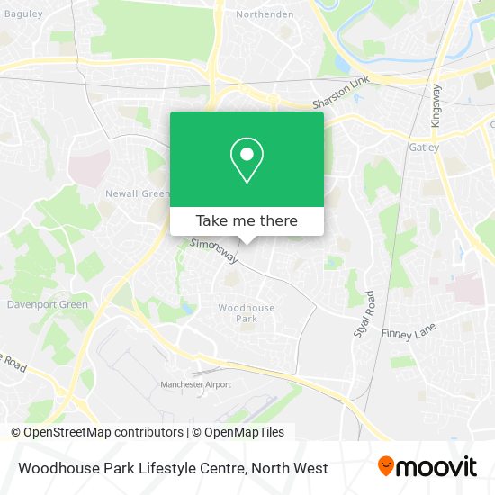Woodhouse Park Lifestyle Centre map