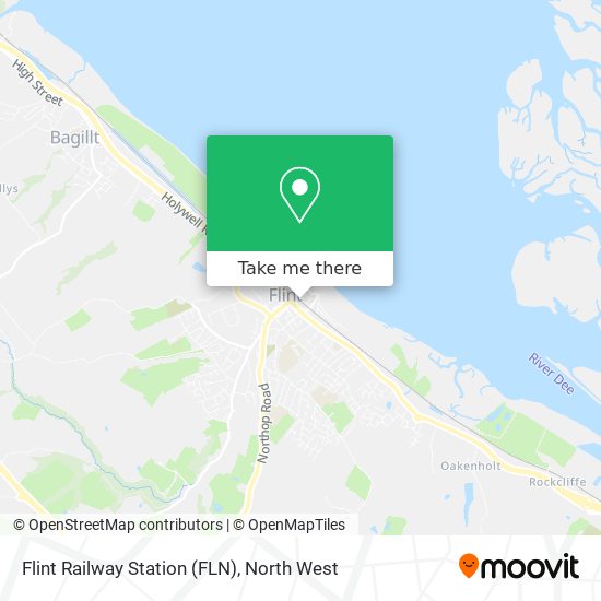 Flint Railway Station (FLN) map