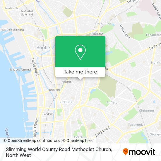 Slimming World County Road Methodist Church map