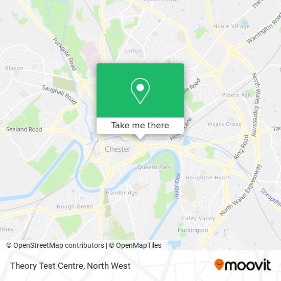 Theory Test Centre map