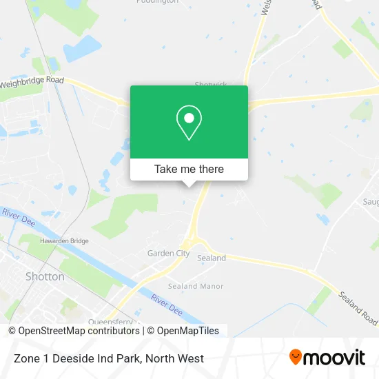 Zone 1 Deeside Ind Park map