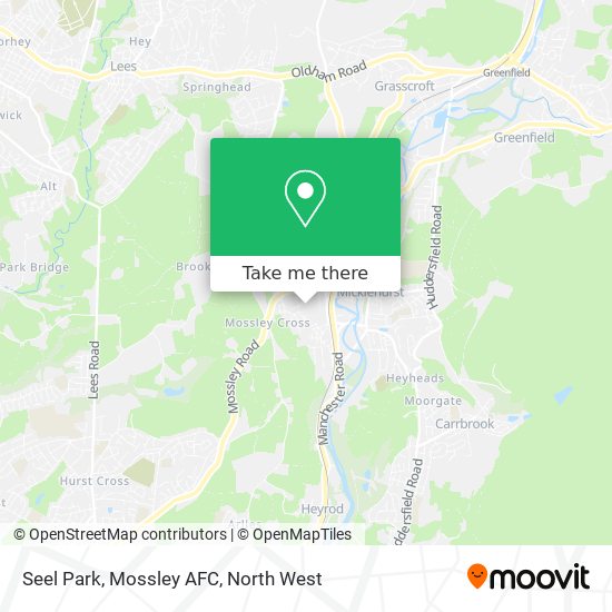 Seel Park, Mossley AFC map
