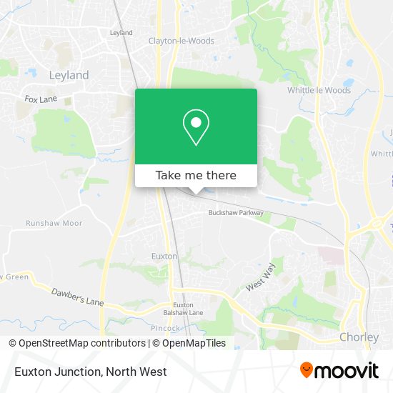 Euxton Junction map