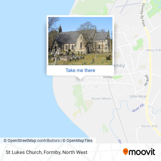 St Lukes Church, Formby map