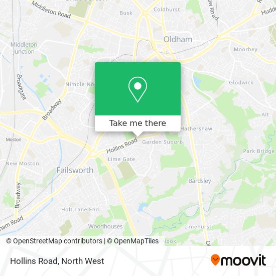 Hollins Road map