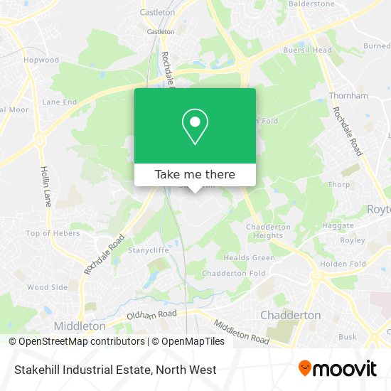 Stakehill Industrial Estate map