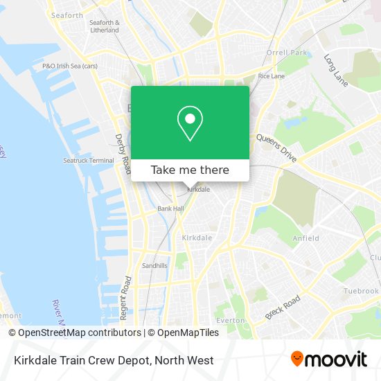 Kirkdale Train Crew Depot map