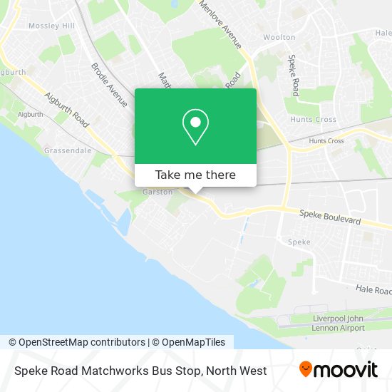 How to get to Speke Road Matchworks Bus Stop in Garston by Bus or