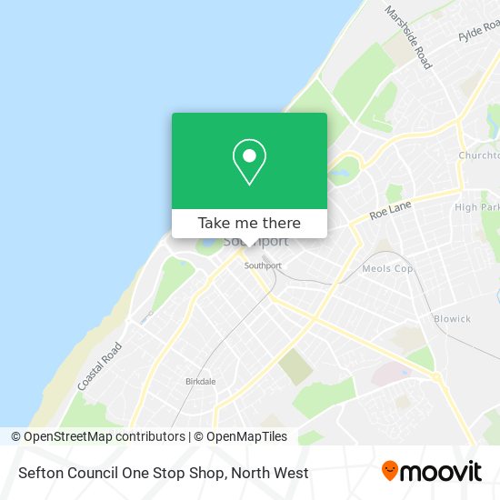 Sefton Council One Stop Shop map