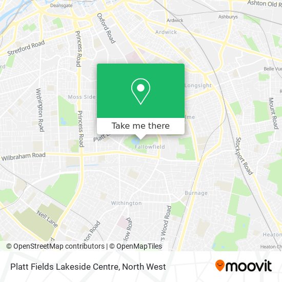 Platt Fields Lakeside Centre map