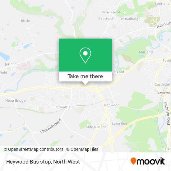 Heywood Bus stop map