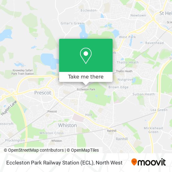 Eccleston Park Railway Station (ECL) map