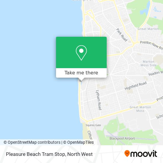 Pleasure Beach Tram Stop map