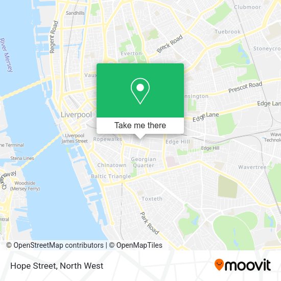 How to get to Hope Street in Liverpool by bus or train?