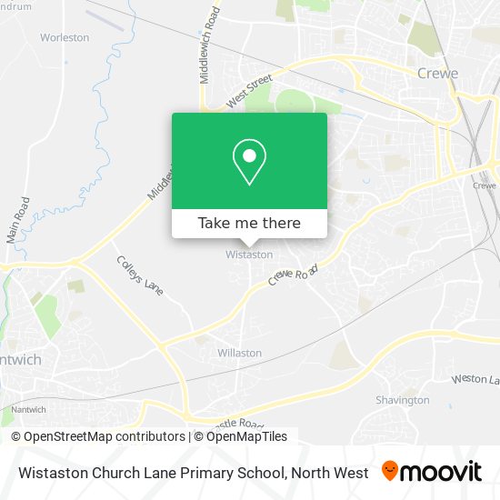 Wistaston Church Lane Primary School map