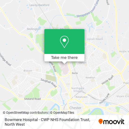 Bowmere Hospital - CWP NHS Foundation Trust map