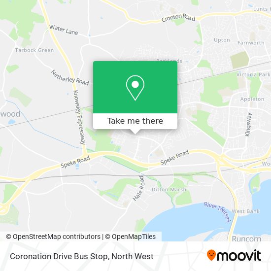Coronation Drive Bus Stop map