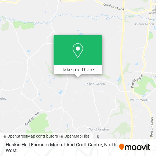 Heskin Hall Farmers Market And Craft Centre map