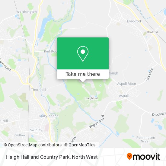 Haigh Hall and  Country Park map