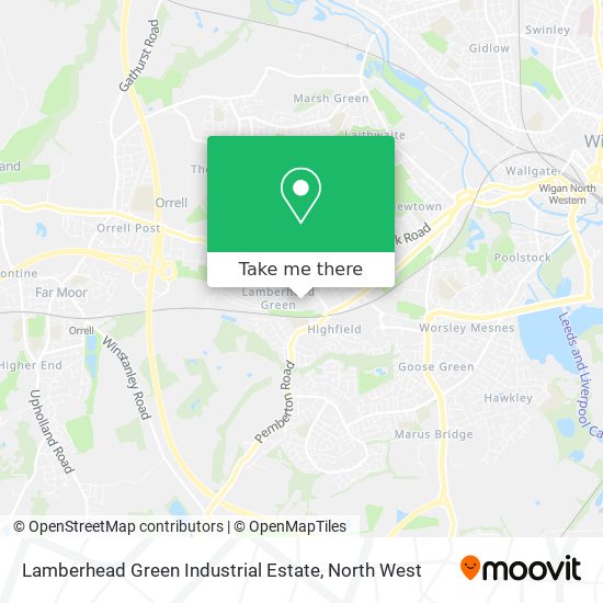 Lamberhead Green Industrial Estate map