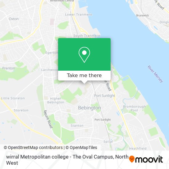 wirral Metropolitan college  - The Oval Campus map