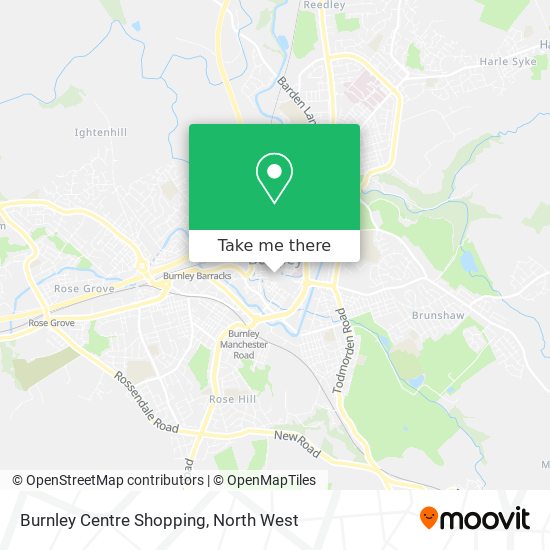 Burnley Centre Shopping map